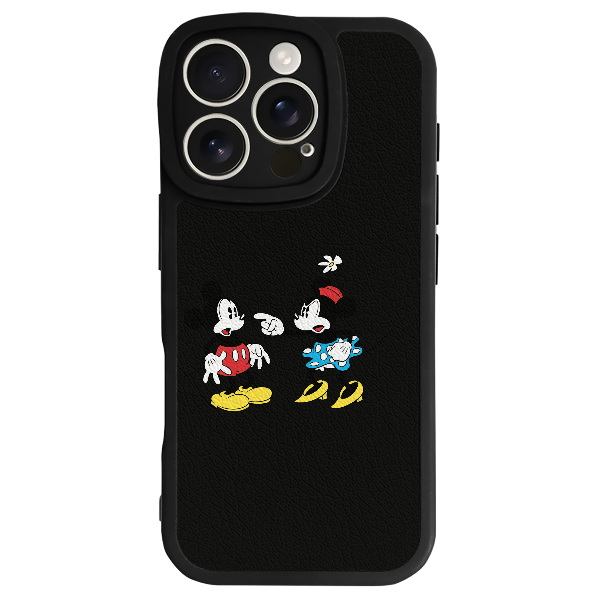 （画像用） ミッキーマウス Mickey Mouse 【iPhone 16シリーズ対応】シリコンスマホケース（レザー調） 材質：シリコン